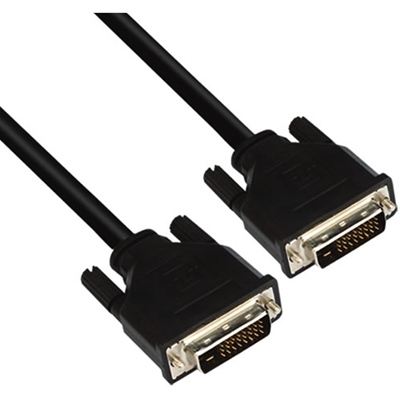VCOM DVI-D (M) to DVI-D (M) (24+1 pin) 3m Black Retail Packaged Display Cable, Works with Flat Panel Displays, Digital CRT Monitors, Projectors, and HDTVs image 2