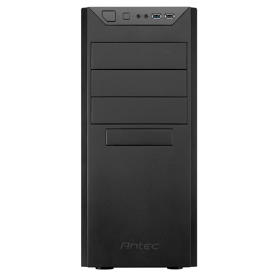 Antec VSK-4000B-U3/U2 Mid Tower Case, 1 x USB 3.0 / 1 x USB 2.0, Galvanized Steel, Vented Side Panel, 1 x Pre-Installed Fans, ATX, Micro-ATX, Mini-ITX Compatible image 2
