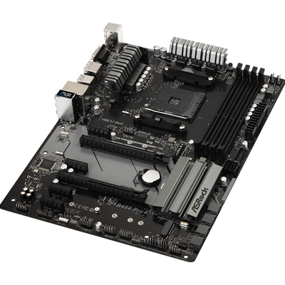 ASRock B450 Pro4 R2.0 Super Alloy AMD AM4 Socket Motherboard, ATX, 4x DDR4 Slots, 2x M.2 Sockets, GbE LAN, 1x D-Sub / 1x DisplayPort / 1x HDMI Port image 3