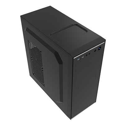 CiT Jet Stream Mid Tower 1 x USB 3.0 / 1 x USB 2.0 Black & Silver Case with 500W PSU image 3