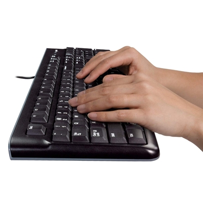 Logitech MK120 Wired Keyboard and Mouse Combo for Windows, Optical Wired Mouse, Full-Size Keyboard, USB Plug-and-Play, Compatible with PC and Laptop, QWERTY UK English Layout, Black image 5