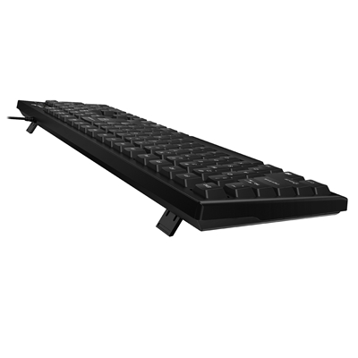Genius KB-100 Wired Smart Keyboard, USB Plug and Play, Customizable Function Keys, Multimedia, Full Size UK Layout Design for Home or Office, Black image 4