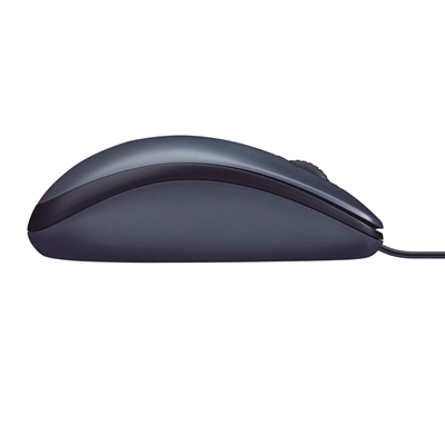 Logitech B100 Wired USB Mouse, 3-Buttons, 1000dpi and Optical Tracking, Ambidextrous Design for PC, Mac and Laptop, Black image 3