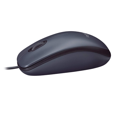 Logitech B100 Wired USB Mouse, 3-Buttons, 1000dpi and Optical Tracking, Ambidextrous Design for PC, Mac and Laptop, Black image 4