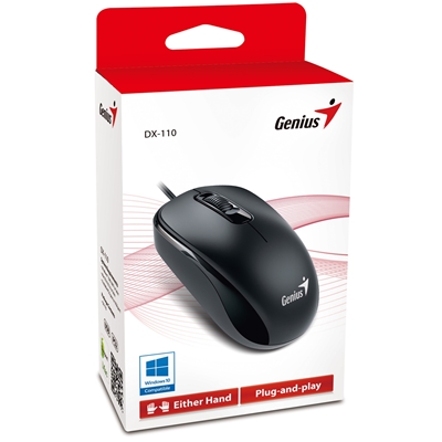 Genius DX-110 Wired PS2 Plug and Play Mouse, 1000 DPI Optical Tracking, 3 Button with Scroll Wheel, Ambidextrous Design with 1.5m Cable, Black image 5
