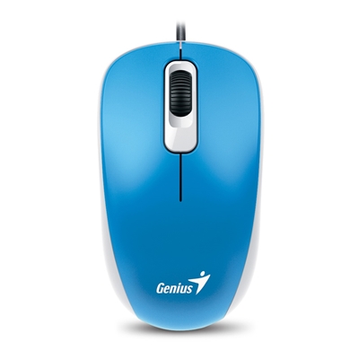 Genius DX-110 Wired USB Plug and Play Mouse, 1000 DPI Optical Tracking, 3 Button with Scroll Wheel, Ambidextrous Design with 1.5m Cable, Blue image 3