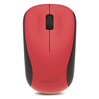 Genius NX-7000 Wireless Mouse, 2.4 GHz with USB Pico Receiver, Adjustable DPI levels up to 1200 DPI, 3 Button with Scroll Wheel, Ambidextrous Design, Red image 3