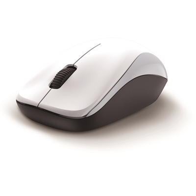 Genius NX-7000 Wireless Mouse, 2.4 GHz with USB Pico Receiver, Adjustable DPI levels up to 1200 DPI, 3 Button with Scroll Wheel, Ambidextrous Design, White image 5