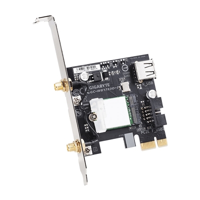 Gigabyte GC-WB1733D-I Intel Wireless AC1750 Dual Band PCI-Express WiFi Card with Bluetooth 5.0 c/w Antenna image 2