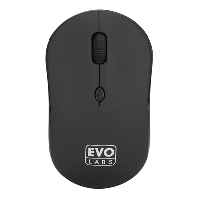 Evo Labs BTM-001 Bluetooth Mouse, 800 DPI Optical Tracking, Full Size, 3 Button with Scroll Wheel, Ambidextrous Design, Matte Black image 2