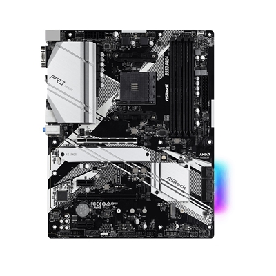 ASRock B550 Pro4 AMD AM4 Socket Motherboard, ATX, 4x DDR4 Slots, 2x M.2 Sockets, GbE LAN, 1x D-Sub / 1x HDMI Port image 2