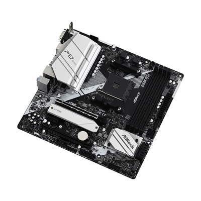 ASRock B550M Pro4 AMD AM4 Socket Motherboard, Micro-ATX, 4x DDR4 Slots, 2x M.2 Sockets, GbE LAN, 1x D-Sub / 1x DisplayPort / 1x HDMI Port image 3