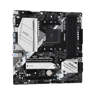 ASRock B550M Pro4 AMD AM4 Socket Motherboard, Micro-ATX, 4x DDR4 Slots, 2x M.2 Sockets, GbE LAN, 1x D-Sub / 1x DisplayPort / 1x HDMI Port image 4