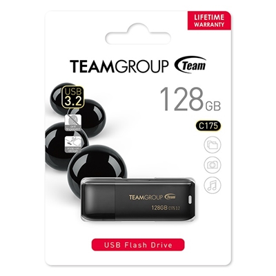 Team C175 128GB USB 3.2 Black USB Flash Drive image 2