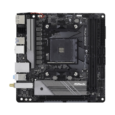 ASRock B550M-ITX/ac AMD AM4 Socket Motherboard, Mini-ITX, 2x DDR4 Slots, 1x M.2 Socket, GbE LAN, Wi-Fi 5, 1x DisplayPort / 1x HDMI Port image 2