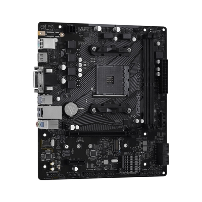 ASRock B550M-HDV AMD AM4 Socket Motherboard, Micro-ATX, 2x DDR4 Slots, 1x M.2 Socket, GbE LAN, 1x D-Sub / 1x DVI-D / 1x HDMI Port image 4