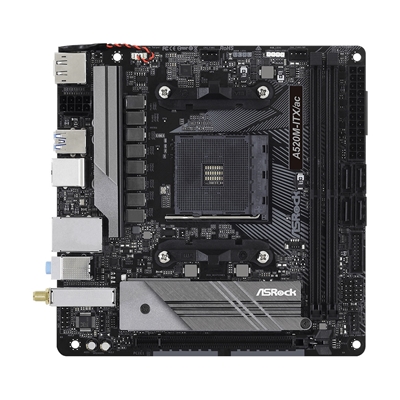ASRock A520M-ITX/ac AMD AM4 Socket Motherboard, Mini-ITX, 2x DDR4 Slots, 1x M.2 Socket, GbE LAN, Wi-Fi 5, 1x DisplayPort / 1x HDMI Port image 2