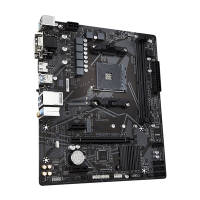 Gigabyte A520M S2H Ultra Durable AMD AM4 Socket Motherboard, Micro-ATX, 2x DDR4 Slots, 1x M.2 Socket, GbE LAN, 1x D-Sub / 1x DVI-D / 1x HDMI Port image 3