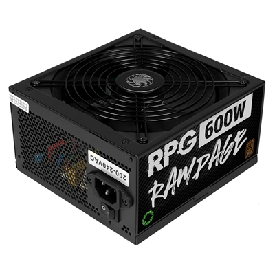 GAMEMAX RPG Rampage 600W PSU, 140mm Ultra Silent Fan, 80 PLUS Bronze, Non Modular, Flat Black Cables, Japanese TK Main Capacitor Fitted image 4