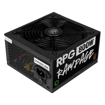GAMEMAX RPG Rampage 800W PSU, 140mm Ultra Silent Fan, 80 PLUS Bronze, Non Modular, Flat Black Cables, Japanese TK Main Capacitor Fitted image 4