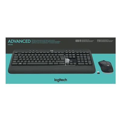 Logitech MK540 Advanced Wireless Keyboard and Mouse Combo for Windows, 2.4 GHz Unifying USB-Receiver, Multimedia Hotkeys, 3-Year Battery Life, for PC, Laptop, QWERTY UK Layout, Black image 2