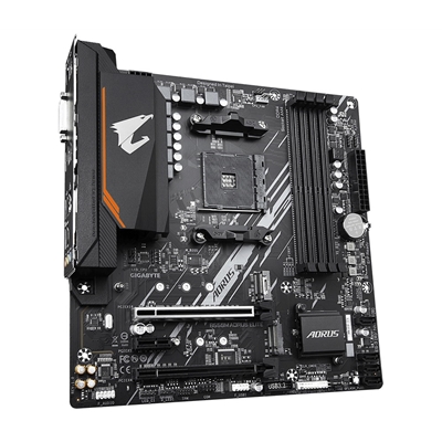 Gigabyte B550M AORUS ELITE Ultra Durable AMD AM4 Socket Motherboard, Micro-ATX, 4x DDR4 Slots, 2x M.2 Sockets, Fitted I/O Shield, GbE LAN, 1x DVI-D / 1x HDMI Port image 2