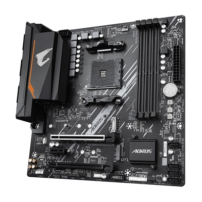 Gigabyte B550M AORUS ELITE Ultra Durable AMD AM4 Socket Motherboard, Micro-ATX, 4x DDR4 Slots, 2x M.2 Sockets, Fitted I/O Shield, GbE LAN, 1x DVI-D / 1x HDMI Port image 3