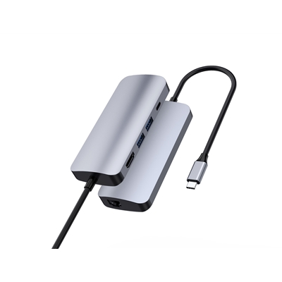 Prevo C501R 4-In-1 USB-C Networking Hub Docking Station with RJ-45 Gigabit Ethernet, 60W Passthrough, USB-A USB 3.0, 4K HDMI for PC, Laptop, Tablet - Windows & Mac iOS Compatible image 2