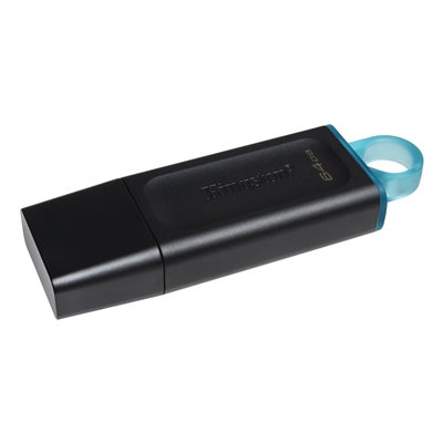 Kingston DataTraveler Exodia 64GB USB 3.2 Black with Cyan loop USB Flash Drive image 2