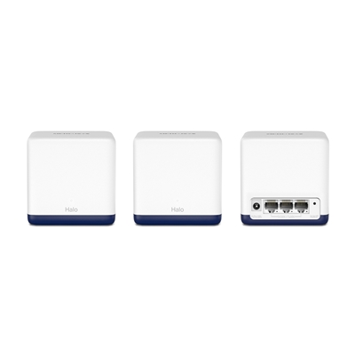Mercusys Halo H50G (3-pack) AC1900 Whole Home Mesh Wi-Fi System, 600 Mbps at 2.4 GHz + 1300 Mbps at 5 GHz, 3x Internal Antennas, 3x Gigabit Ports per Unit, Halo App, One Unified Network, Seamless Roaming image 2