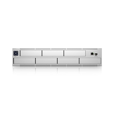 Ubiquiti UNVR-PRO UniFi Protect 7 Bay Network Video Recorder Pro, UniFi Protect Console, 7x 2.5/3.5 Inch Drive Bays, 10G SFP+ Port, Gigabit RJ45 Port, 2U Rack, 1.3 Inch Touchscreen image 2
