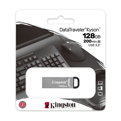 Kingston DataTraveler Kyson 128GB USB 3.2 Capless Metal USB Flash Drive image 4