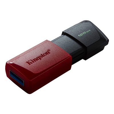 Kingston DataTraveler ExodiaM DTXM/128GB USB Flash Drive, 128GB, USB 3.2, Red / Black, Moving Cap Design image 2