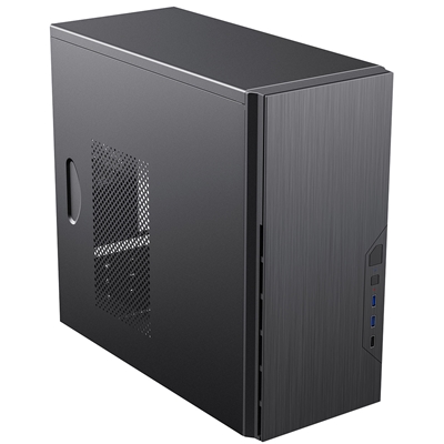 CiT Course Case, Home & Business, Black, Micro Tower, 2 x USB 3.0 / 1 x USB 2.0, Brushed Aluminium Finish for a Refined and Tidy Look, Micro ATX, Mini-ITX image 4