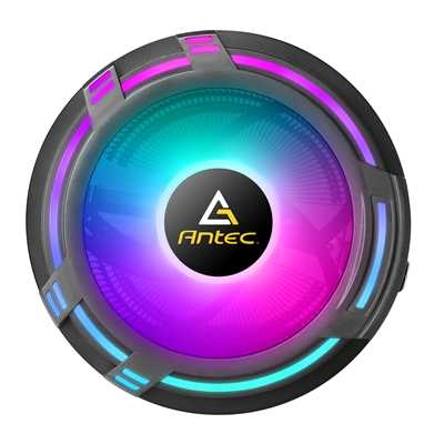 ANTEC T120 Fan CPU Cooler, Universal Socket, 120mm Chromatic Silent RGB Fan, 1500RPM, Massive Black Aluminium Fins for Enhanced Cooling Performance, Designed for Small Form Factor Cases image 3
