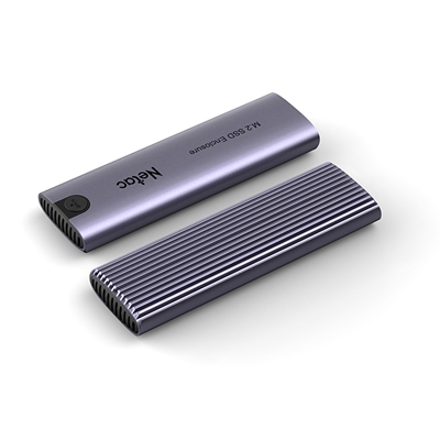 Netac M.2 NVMe/SATA External Enclosure, USB3.1, Aluminum, 10Gbps, USB C to C, USB C to A image 2