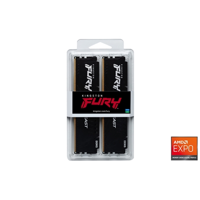 Kingston FURY Beast KF556C36BBEK2-32 32GB (2x 16GB) DIMM System Memory, 5600MHz, DDR5, CL36, Black, Intel XMP, AMD EXPO image 2