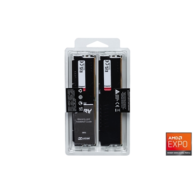 Kingston FURY Beast KF556C36BBEK2-32 32GB (2x 16GB) DIMM System Memory, 5600MHz, DDR5, CL36, Black, Intel XMP, AMD EXPO image 3