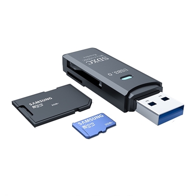 Prevo CR311 USB 3.0 Card Reader, High-speed Memory Card Adapter Supports SD/Micro SD/TF/SDHC/SDXC/MMC, Compatible with Windows, OS, Black image 2