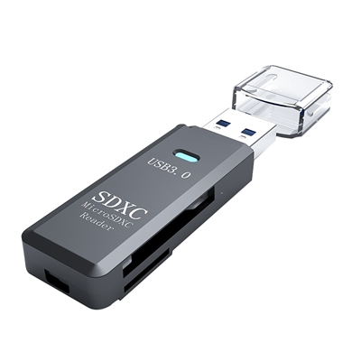 Prevo CR311 USB 3.0 Card Reader, High-speed Memory Card Adapter Supports SD/Micro SD/TF/SDHC/SDXC/MMC, Compatible with Windows, OS, Black image 3