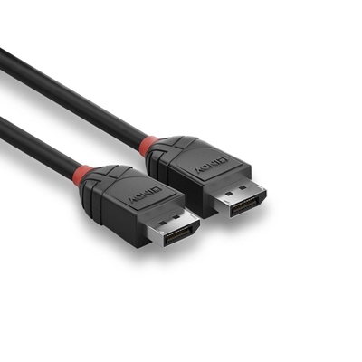 Lindy 36493 3m DisplayPort (M) 1.2 Black Line 4096x2160@60Hz Cable - Black image 3