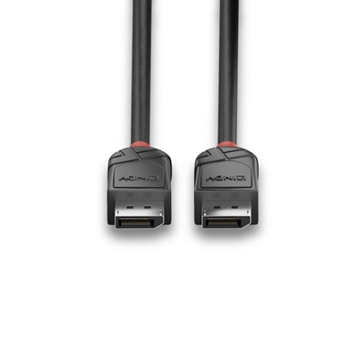 Lindy 36493 3m DisplayPort (M) 1.2 Black Line 4096x2160@60Hz Cable - Black image 4