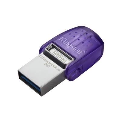 Kingston DataTraveler DTDUO3CG3/128GB 128GB MicroDuo USB OTG Flash Drive, 3C, USB-C and Type A image 2
