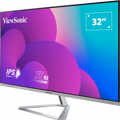 Viewsonic VX3276-MHD-3 32-Inch Full HD, Frameless IPS Monitor, 1080p, 1920 x 1080 Resolution, 75Hz, HDMI, VGA, DisplayPort, Speakers image 3