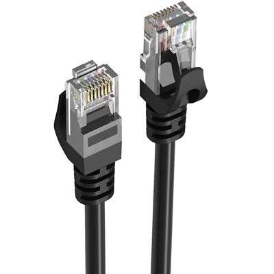 Prevo CAT6-BLK-2M Network Cable, RJ45 (M) to RJ45 (M), CAT6, 2m, Black, Oxygen Free Copper Core, Sturdy PVC Outer Sleeve & Clip Protector, Retail Box Packaging image 5