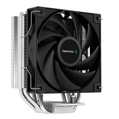 DeepCool AG400 Fan CPU Cooler, Universal Socket, High Efficiency 120mm PWM Cooling Black Fan, 2000RPM, 4 Heat Pipes, 220W Heat Dissipation Power, Unique Matrix Fin Design, Intel LGA 1700 Bracket Included image 2