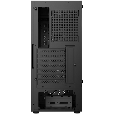 Antec AX20 Case, Black, Mid Tower, 1 x USB 3.0 / 2 x USB 2.0, Tempered Glass Side Window Panel, Slanted Bar & Mesh Design for Massive Airflow, 3 x Pre-Installed RGB LED Fans, ATX, Micro ATX, Mini-ITX Compatible image 4