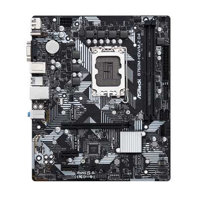 ASRock B760M-HDV/M.2 D4 Intel 1700 Socket Motherboard, Micro-ATX, 2x DDR4 Slots, 2x M.2 Sockets, GbE LAN, 1x D-Sub / 1x DisplayPort / 1x HDMI Port image 2