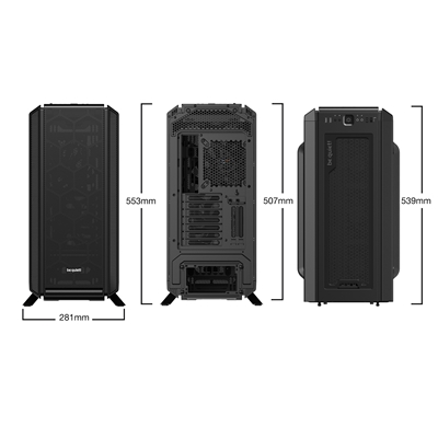 be quiet! Silent Base 802 Case, Black, Mid Tower, 2 x USB 3.2 Gen 1 Type-A / 1 x USB 3.2 Gen 2 Type-C, 10mm Front & Side Sound-Dampening Mats, 3 x Pure Wings 2 140mm Black PWM Fans Included, Interchangeable Top & Front Panels image 2