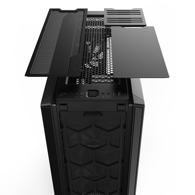 be quiet! Silent Base 802 Case, Black, Mid Tower, 2 x USB 3.2 Gen 1 Type-A / 1 x USB 3.2 Gen 2 Type-C, 10mm Front & Side Sound-Dampening Mats, 3 x Pure Wings 2 140mm Black PWM Fans Included, Interchangeable Top & Front Panels image 4